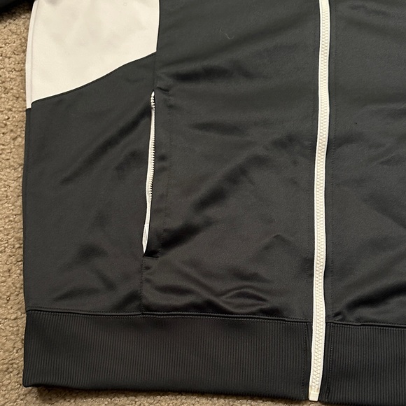 Nike Air Mens Full Zip Track Jacket Colorblock Black White Neon Yellow Size XL - Picture 6 of 10